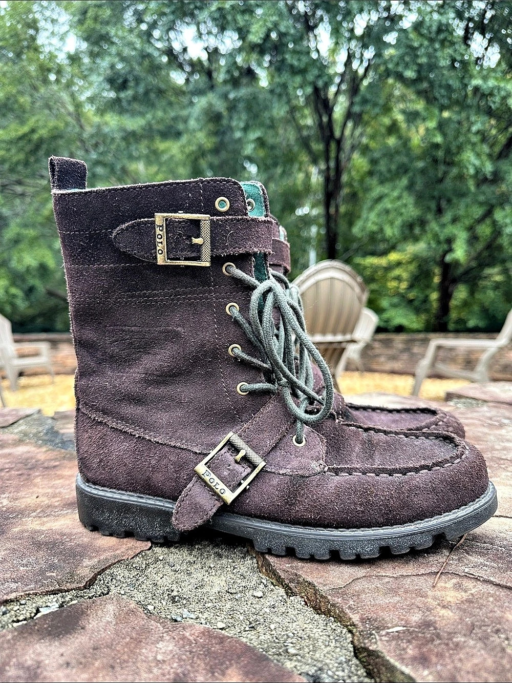 Polo Boys US 4.5 Brown Suede Boots